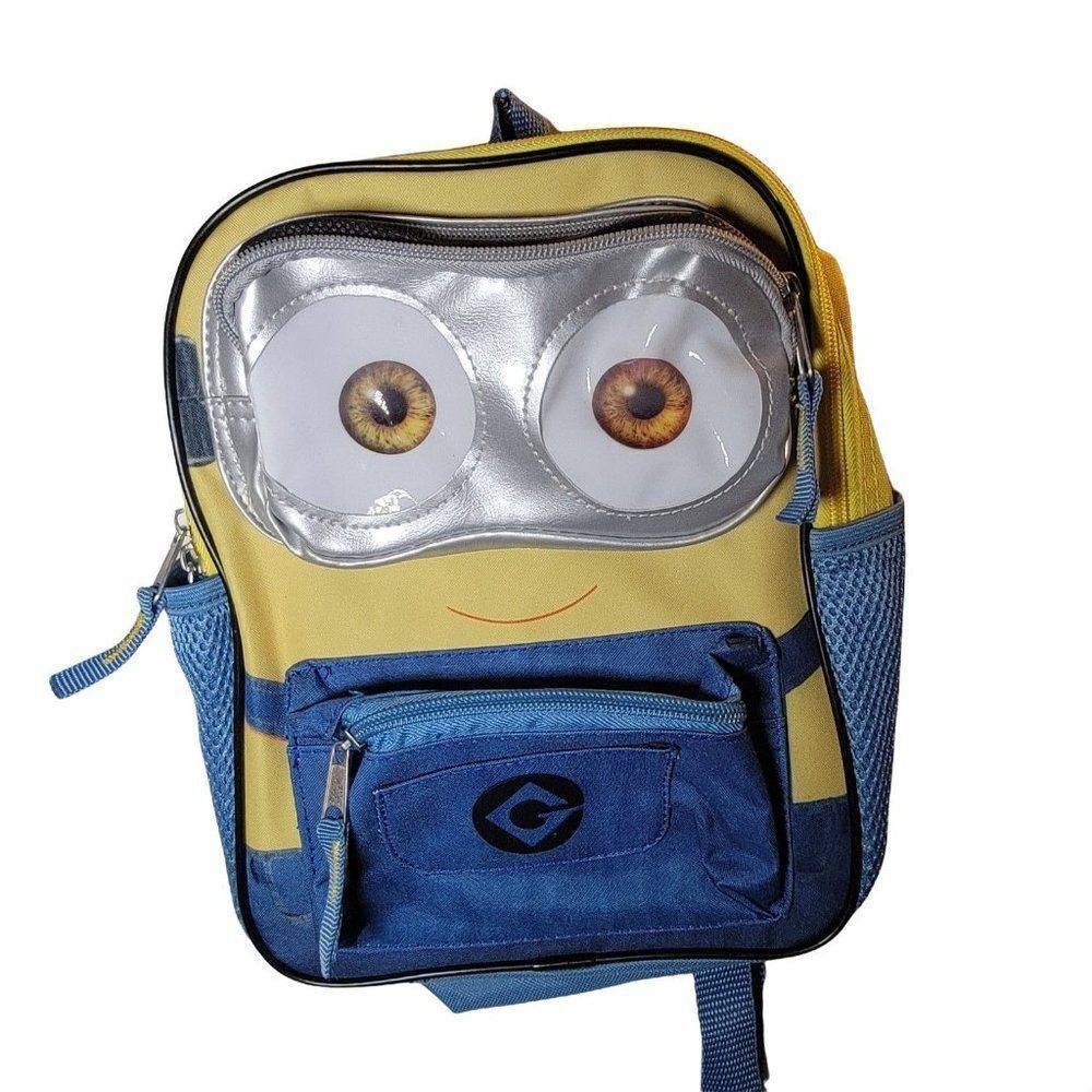 Universal Unisex Kids Yellow Blue Illumination Bottle Holder Minion Backpack OS